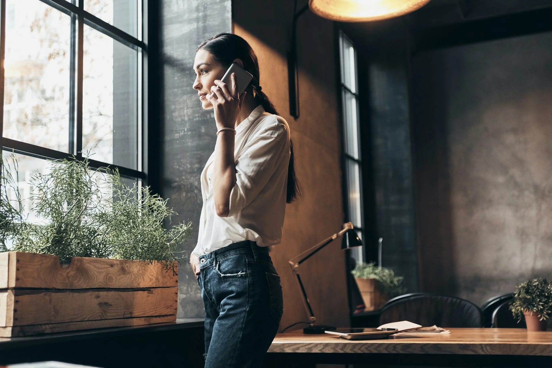 woman talking on a phone