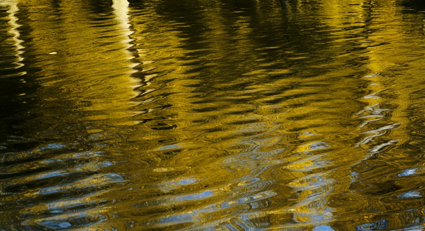 reflection of trees in water
