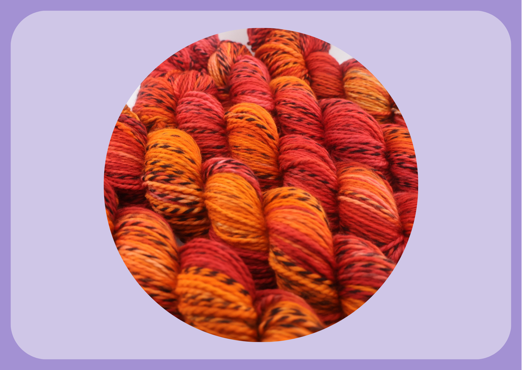 Barbour Brigade colourway – Red and Orange on Zebra 100% merino DK yarn