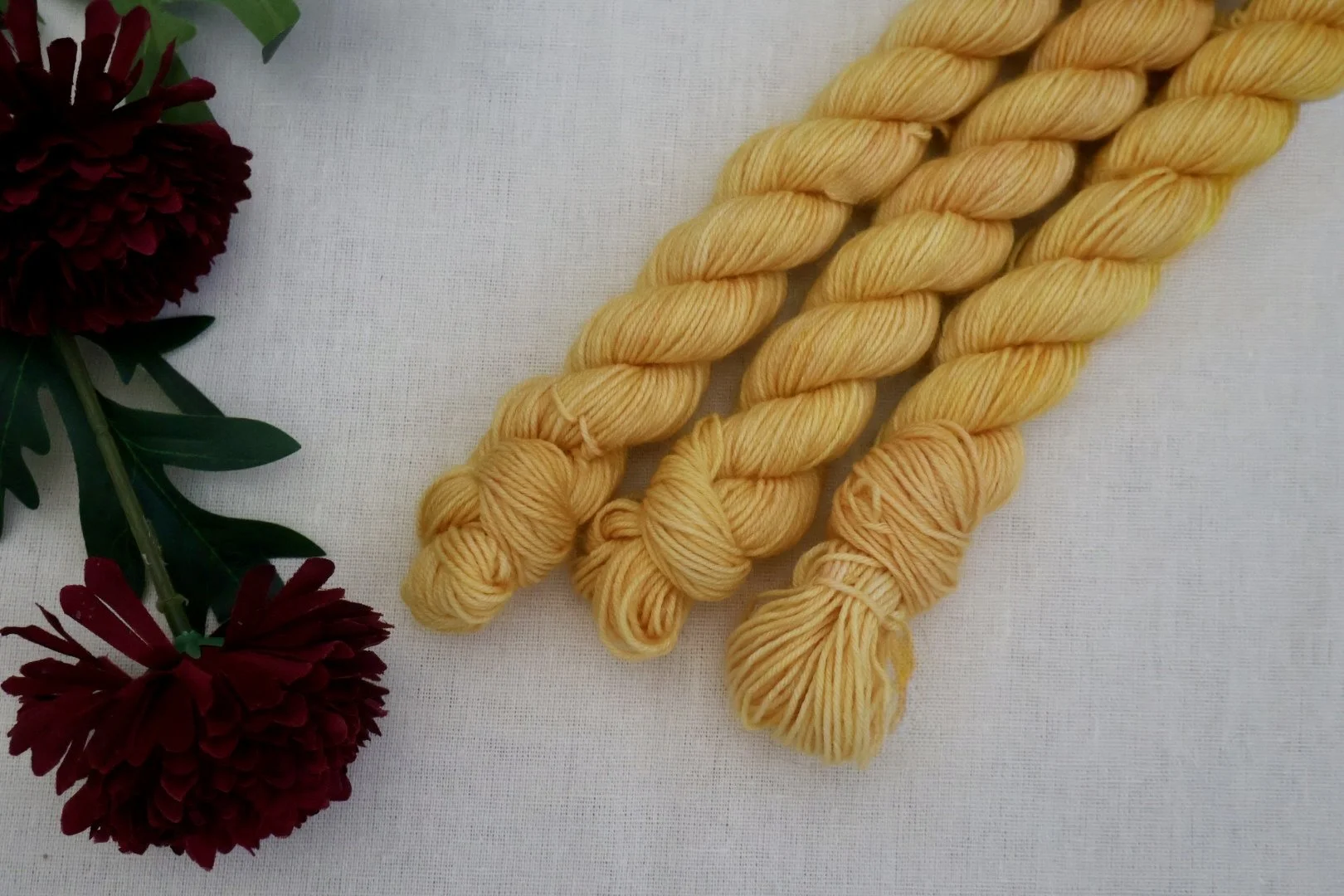 Vibrant hand‑dyed mini skeins perfect for colourwork, fades, and contrast details. Small‑batch dyed in Scotland using premium merino and merino/nylon blends.