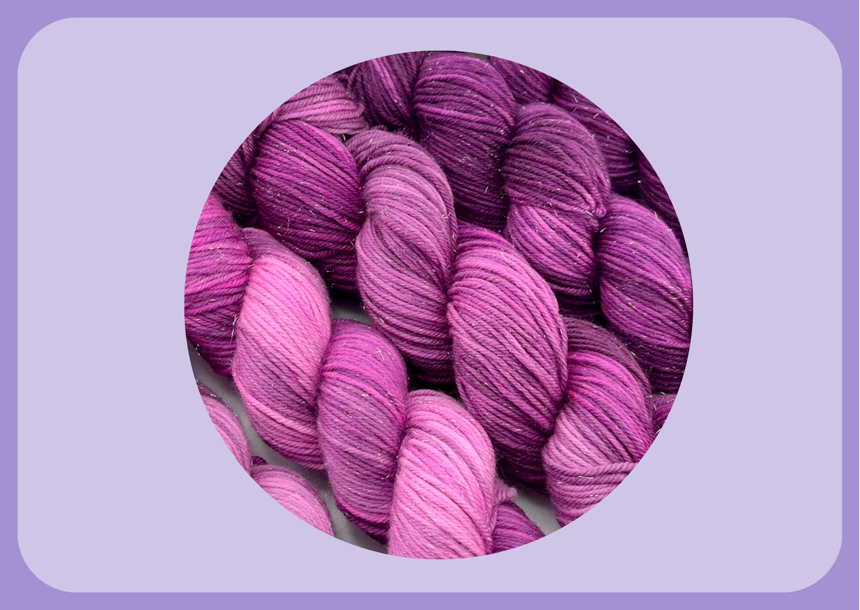 Glenling colourway – hand‑dyed 75/20/5 merino nylon sparkle DK yarn