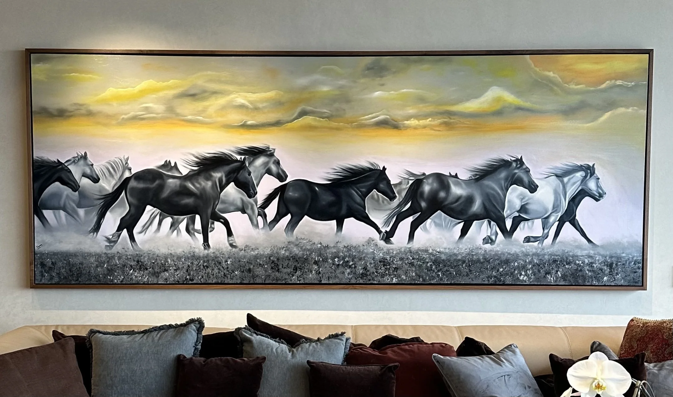  Dusk Stride  | Oil on canvas | 11' x  4' | Commissioned for a private estate in La Jolla Shores