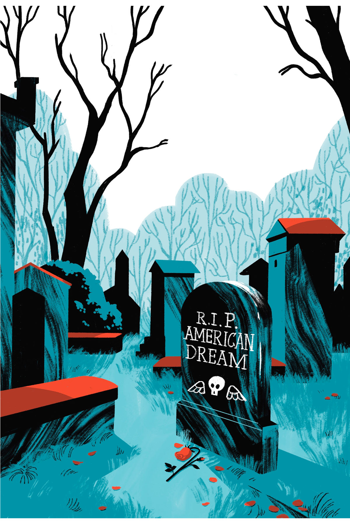 Cemetery Postcard