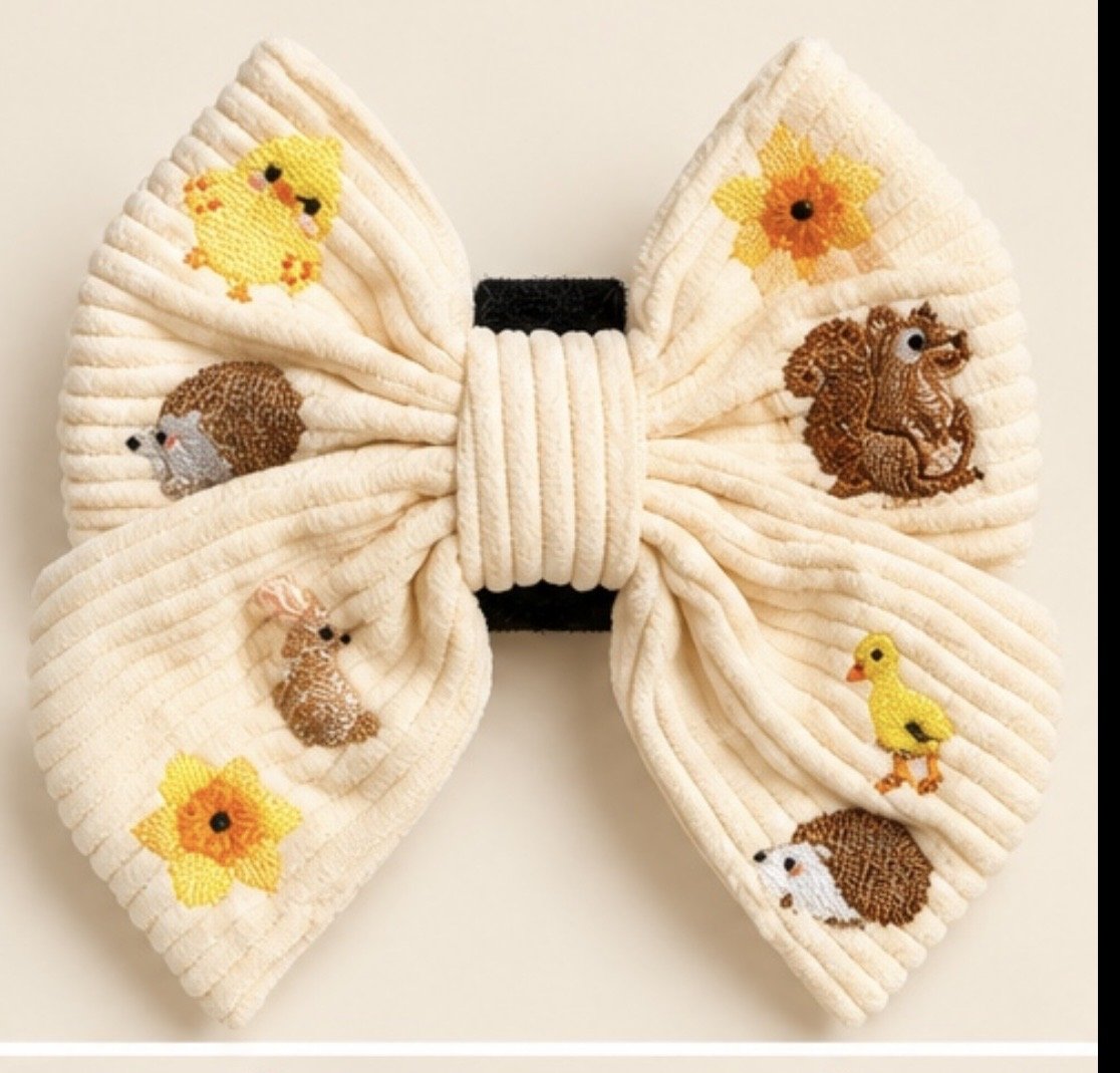 Cocopup Embroidered Woodland Walkies Sailor Bow
