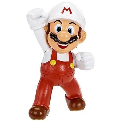 World of Nintendo Fire Mario Figure - Power of the Flower