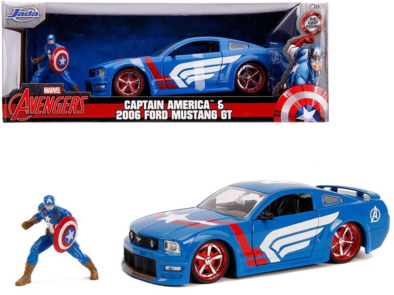 2006 Ford Mustang GT with Captain America Figure 1/24