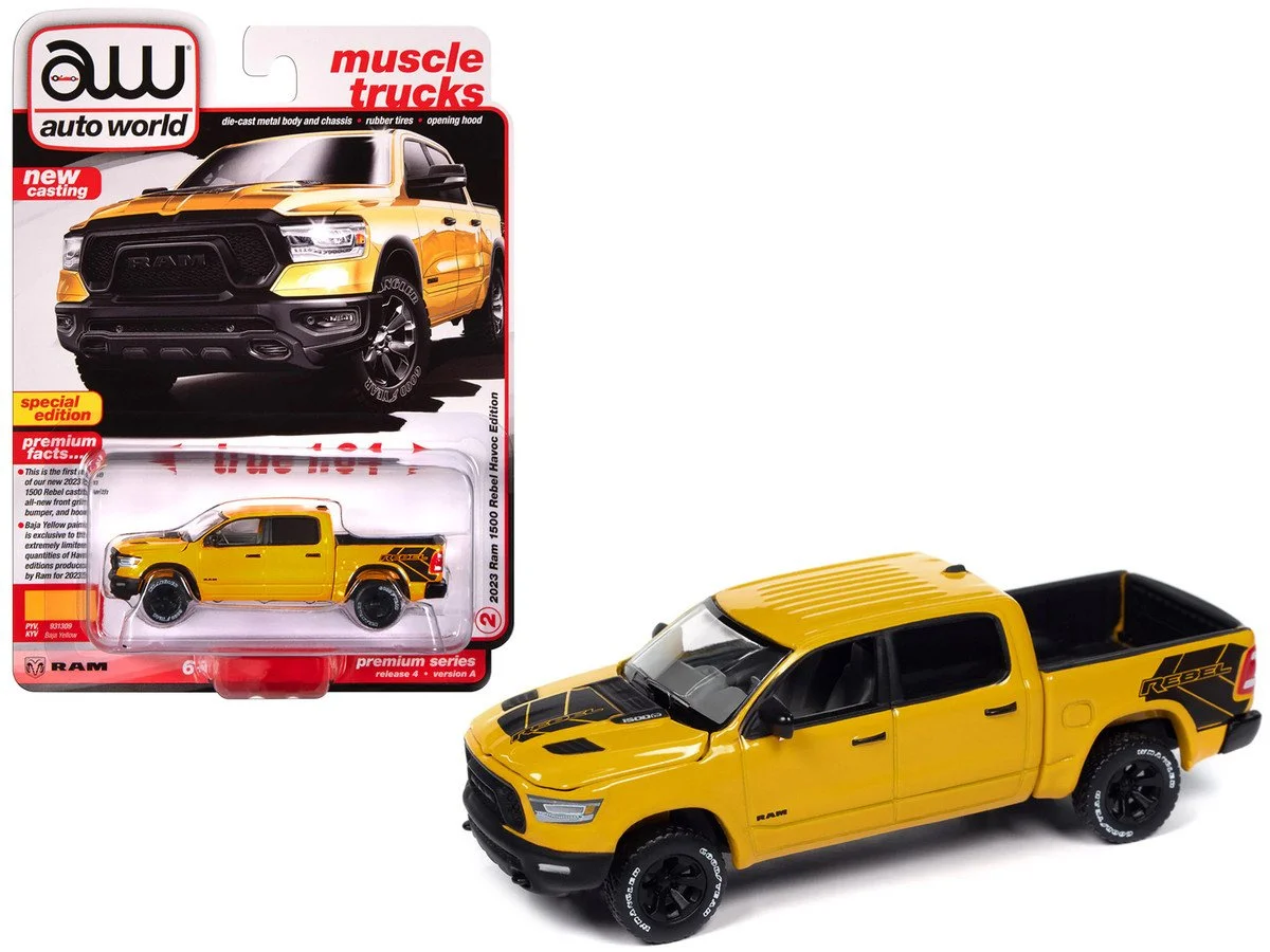 2023 Ram 1500 Rebel Havoc Edition Pickup Truck Baja Yellow by Auto World