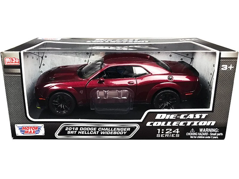 2018 Dodge Challenger SRT Hellcat Widebody Burgundy 1/24 by Motormax