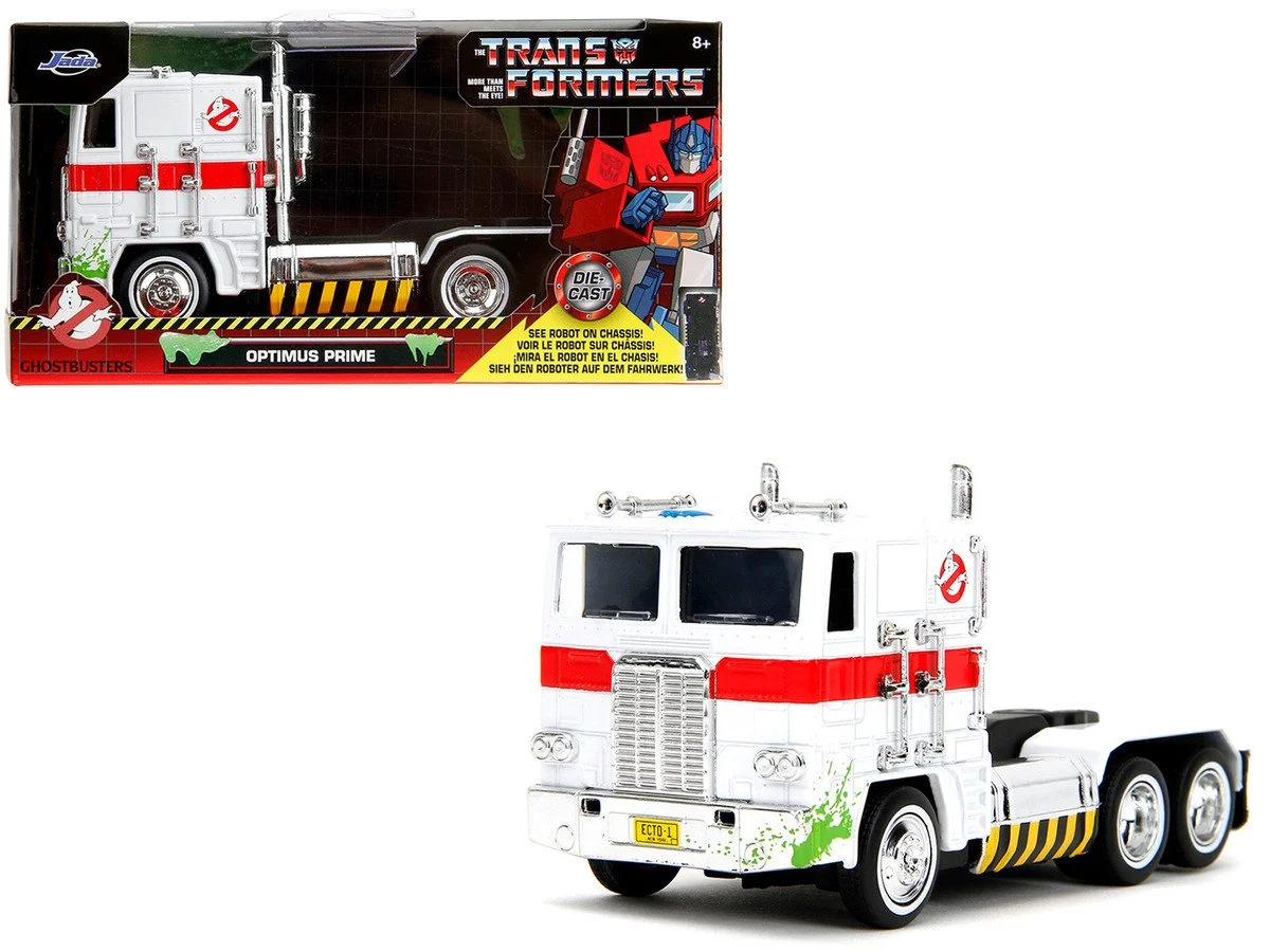 G1 Optimus Prime Truck White from Transformers and Ghostbusters