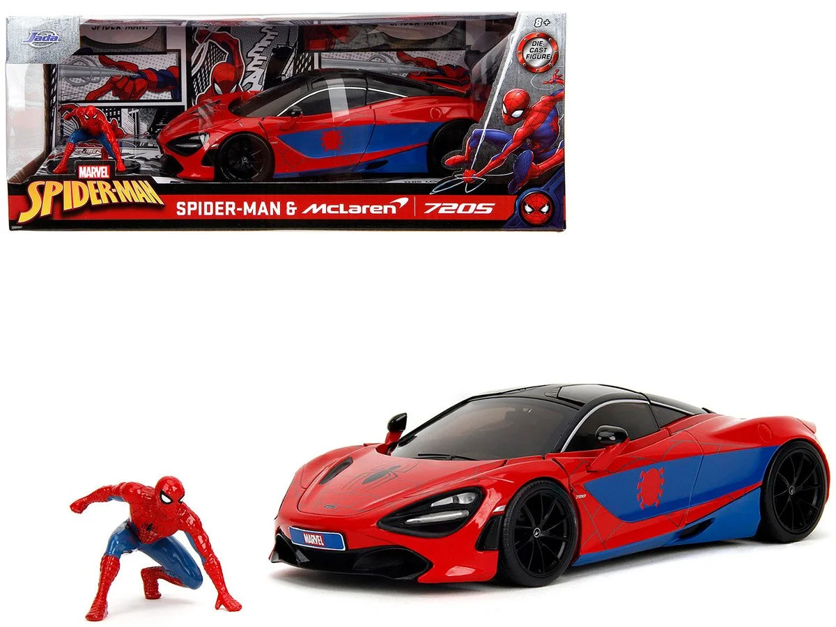 McLaren 720S and Spider-Man Diecast Figure 1/24 Diecast