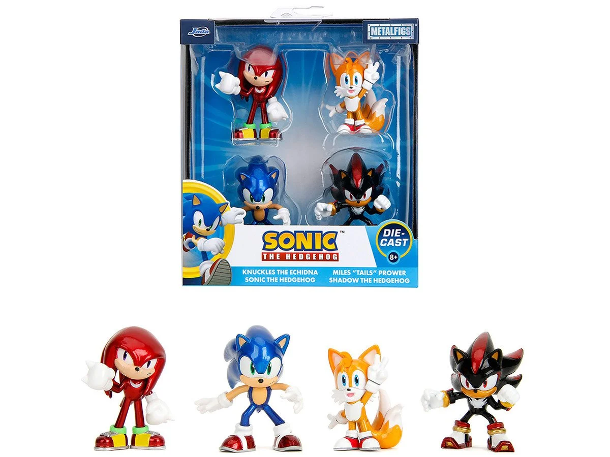 Set of 4 Sonic the Hedgehog Metalfigs by Jada