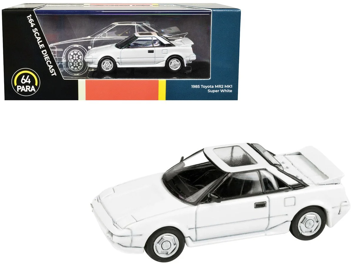 1985 Toyota MR2 MK1 Super White with Sunroof 1/64 Diecast Car by Paragon