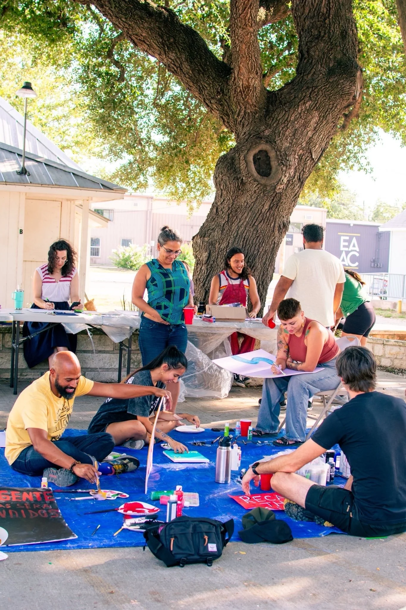 Alexia Leclercq at a community event in East Austin
