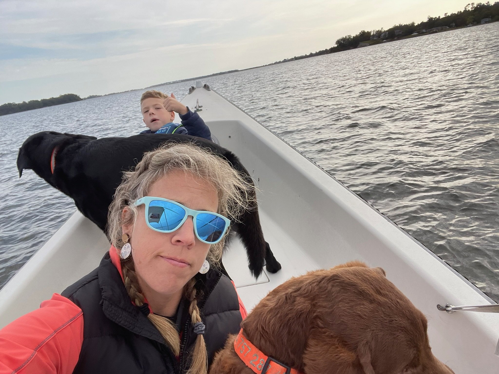 Lauren Daniel on White Oak River for a coastal tour.