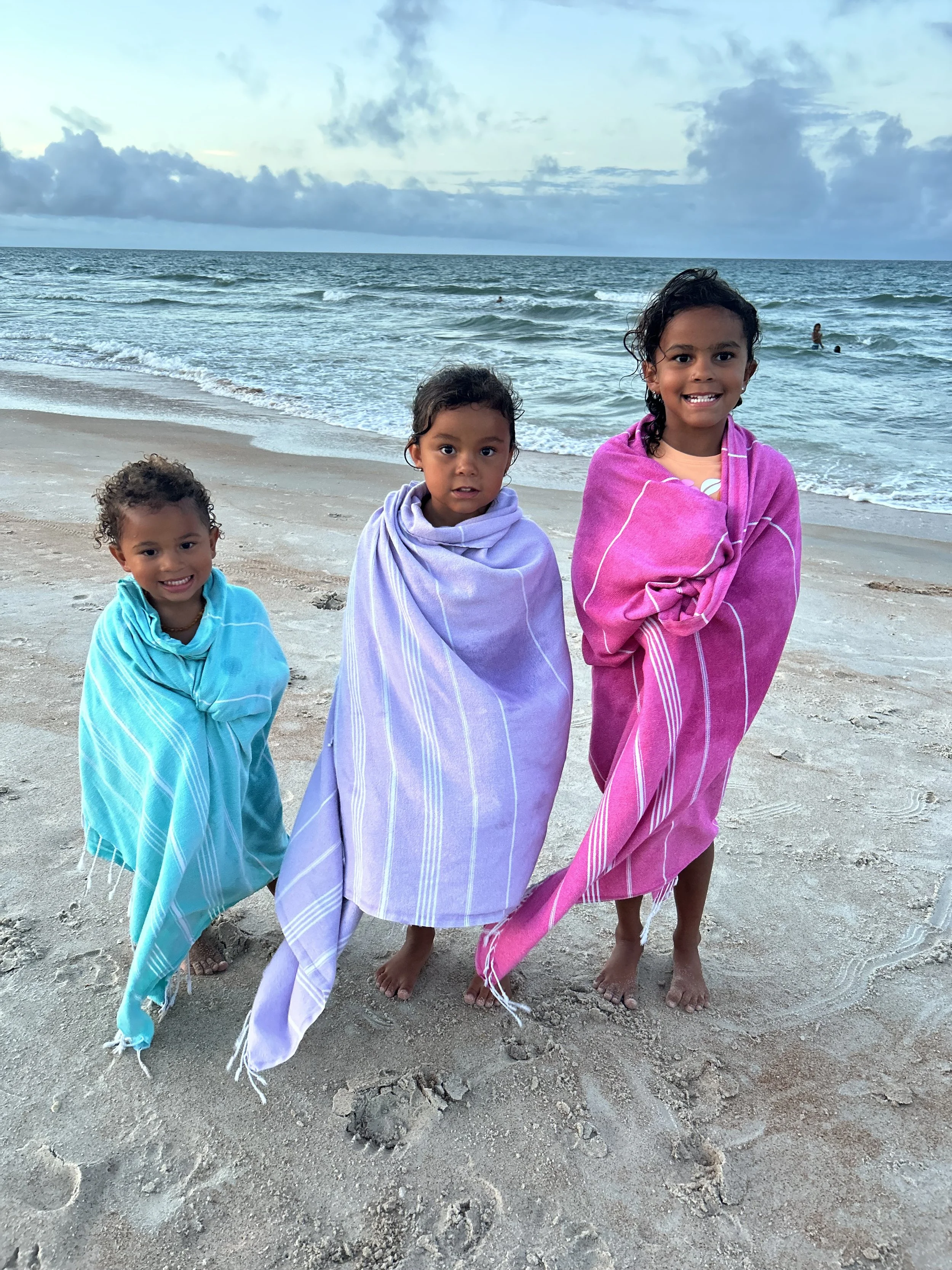 Set of 12 Turkish Beach Towels for Many People in All Different Colors