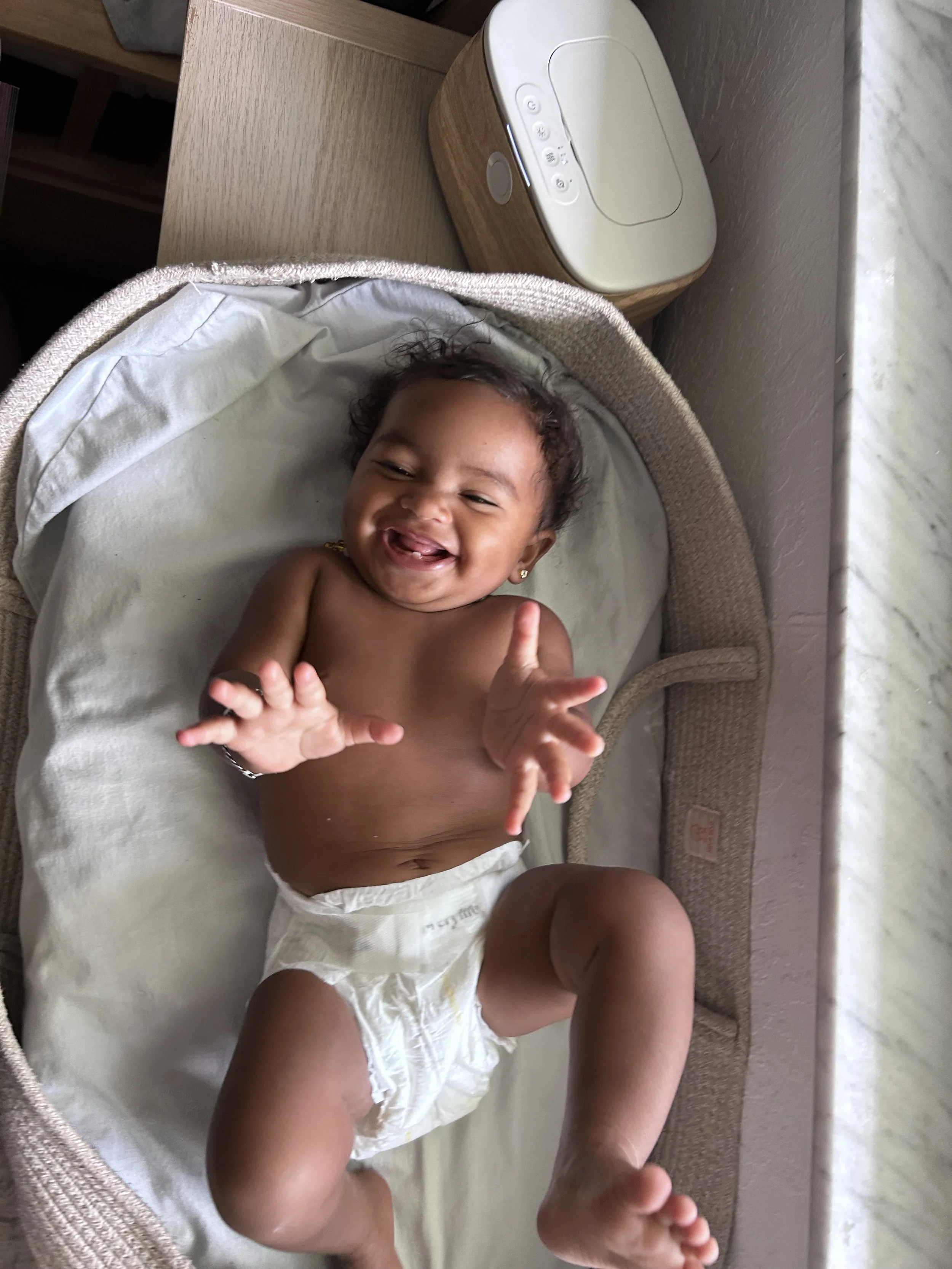 A Moses Basket with Cotton Quilted Pad Set that Just Makes Sense