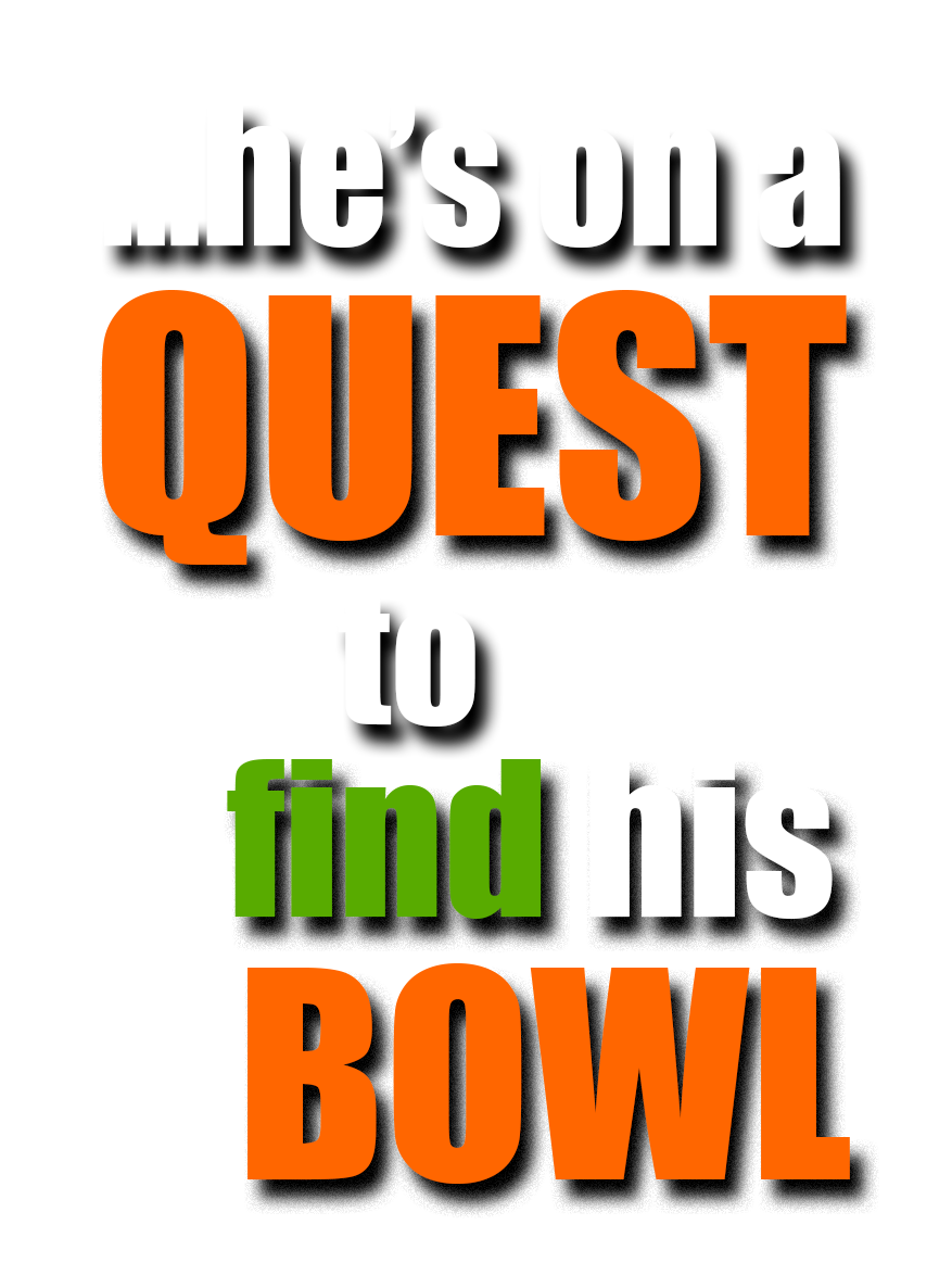 Troll in the Bowl screen-free Halloween tradition artwork reading “He’s on a quest to find his bowl,” with Quest and Bowl emphasized in orange lettering.
