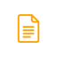 Icon of a document or piece of paper with lines of text and a small star or bookmark at the top right corner.