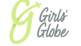 Logo for Girls' Globe featuring a green globe with a cross and the text 'Girls' Globe' in gray.