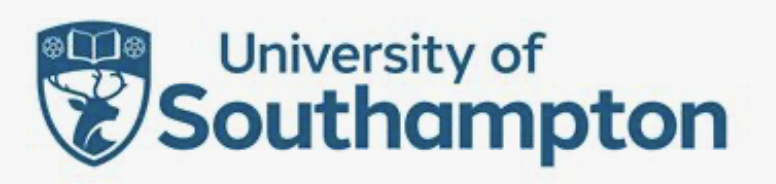 University of Southampton logo with a crest featuring an open book and a stag.