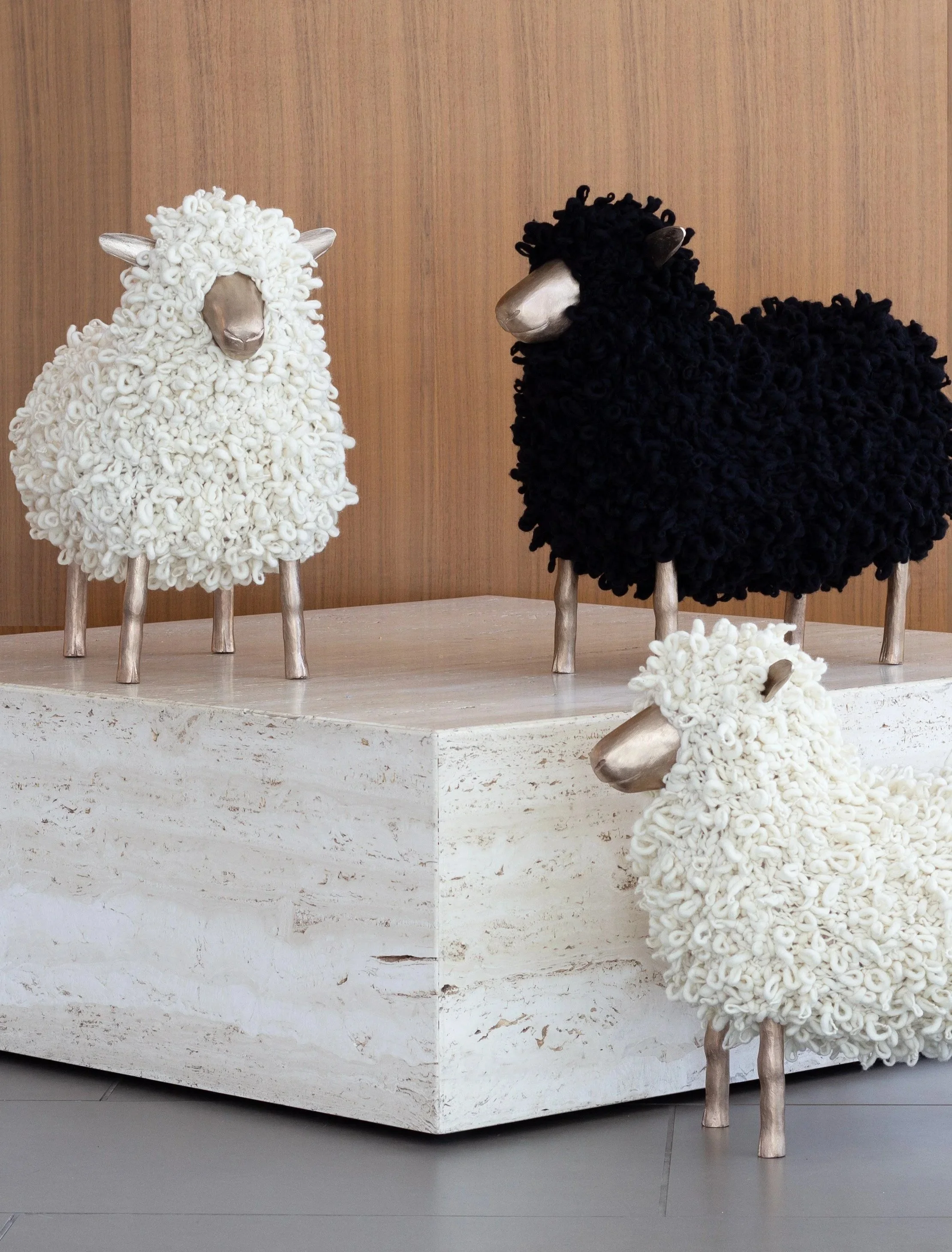 Farmette Sheep Footstool