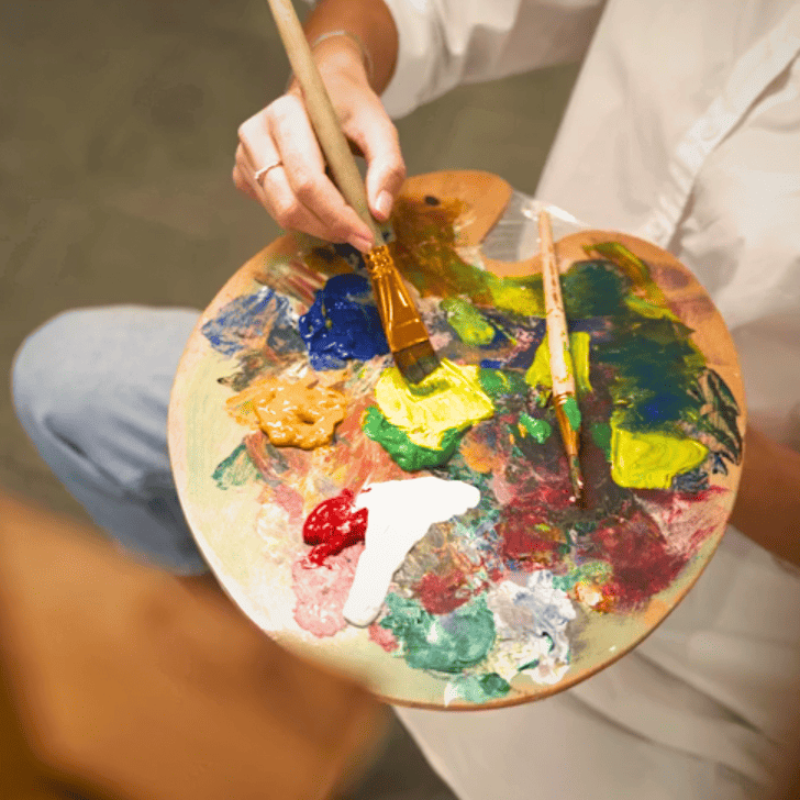 Farbpalette für handgemalte Ölportraits