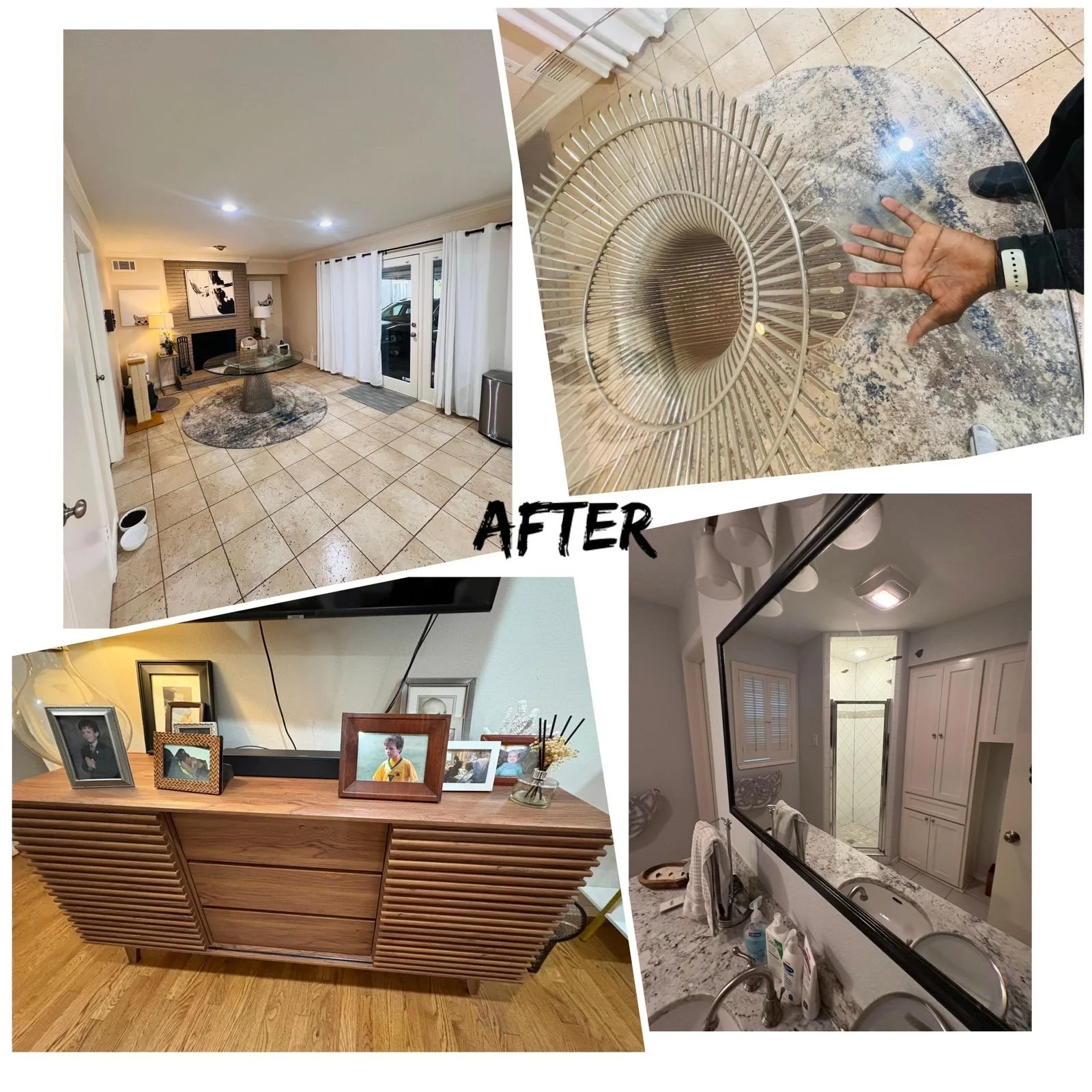Before and after house cleaning in Dallas TX deep cleaning results kitchen bathroom