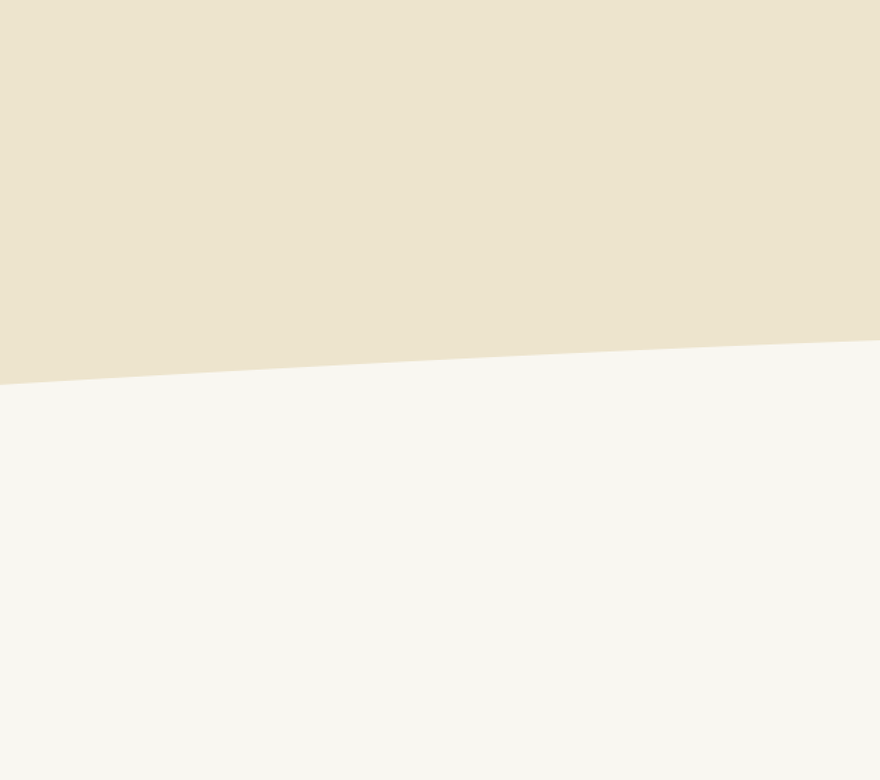 A plain background with two large, slanted color blocks, one beige on top and one off-white underneath.