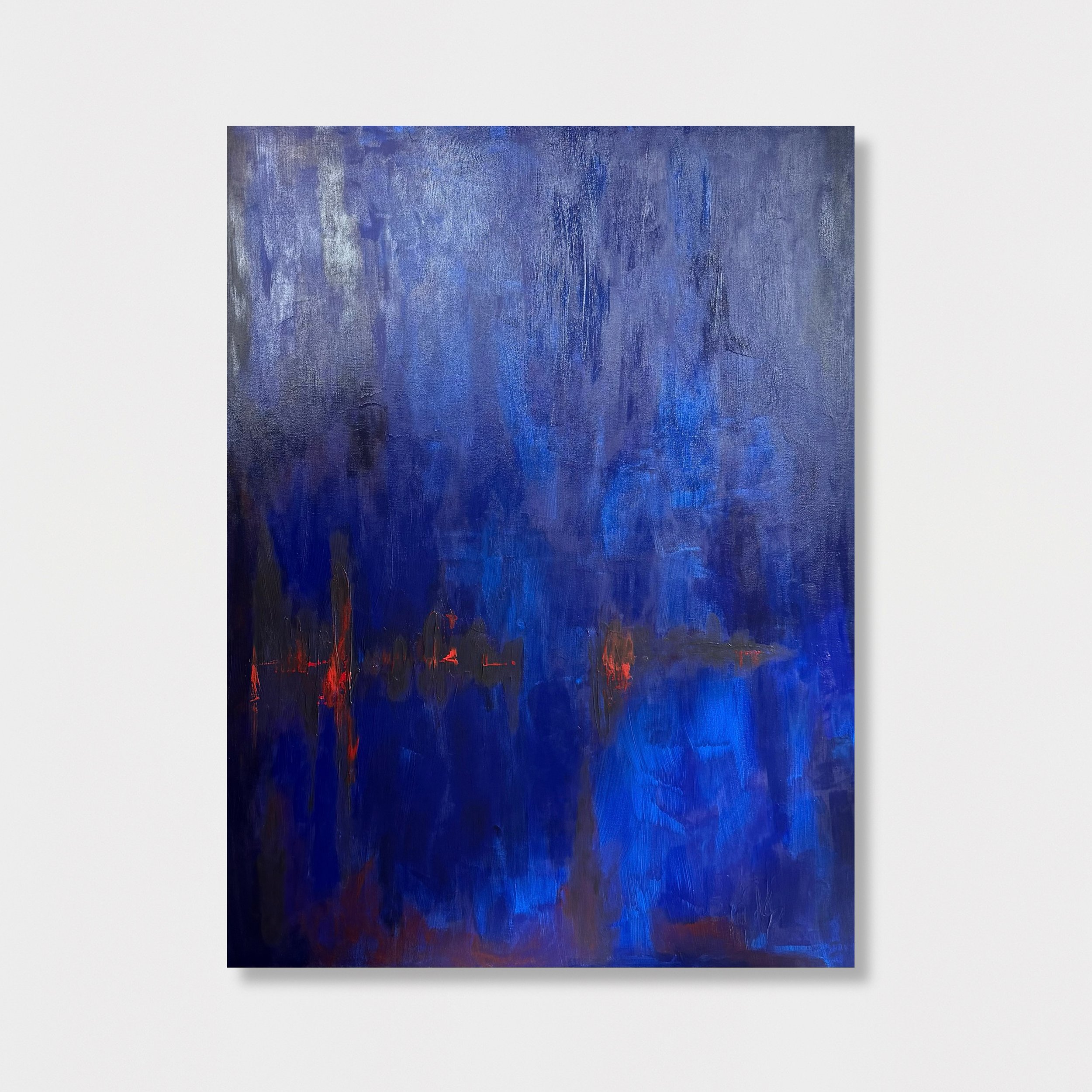 Blue Void – 2026 – Acrylic on canvas – 48 × 36 in