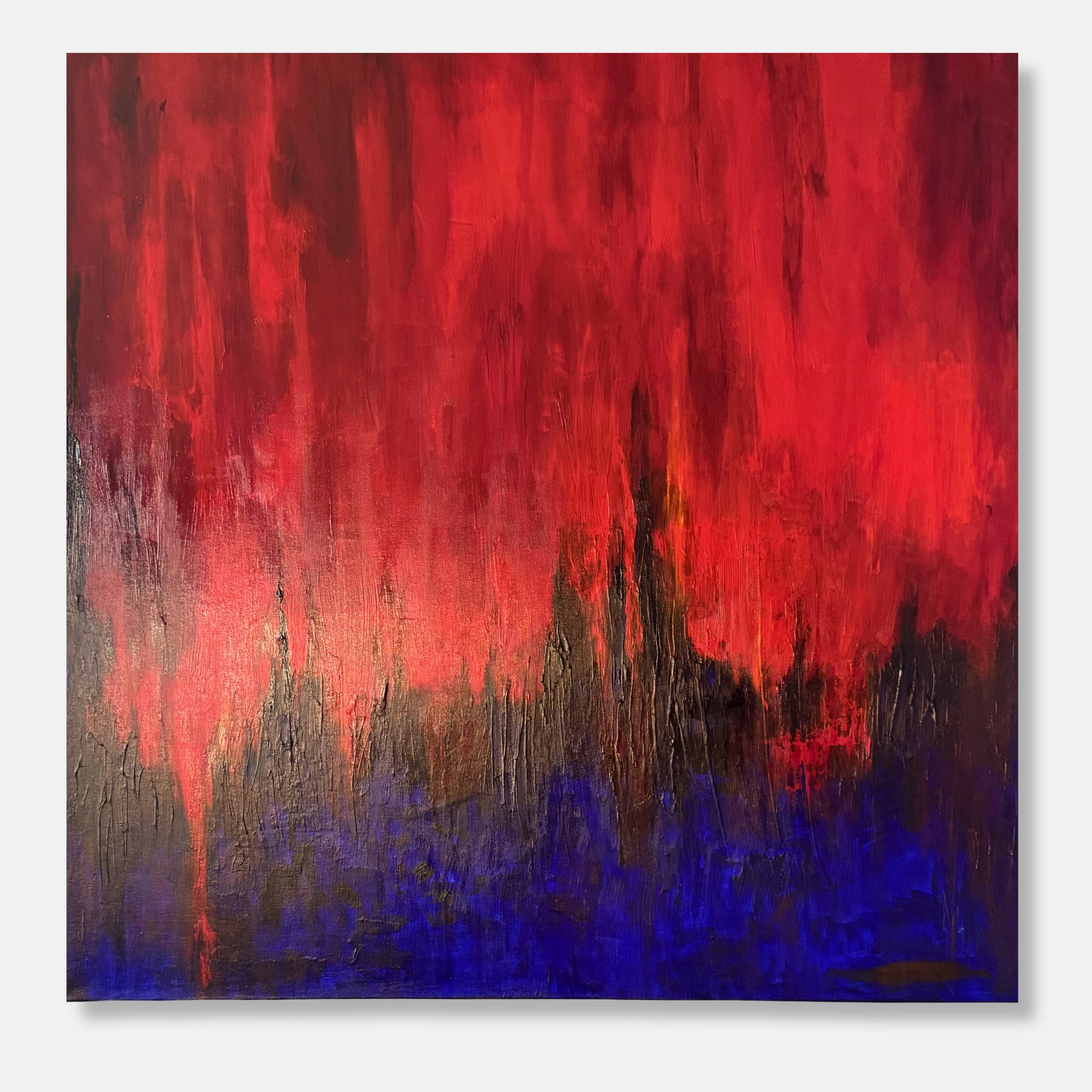 Pressure, Partial Release – 2026 – Acrylic on canvas – 48 × 48 in