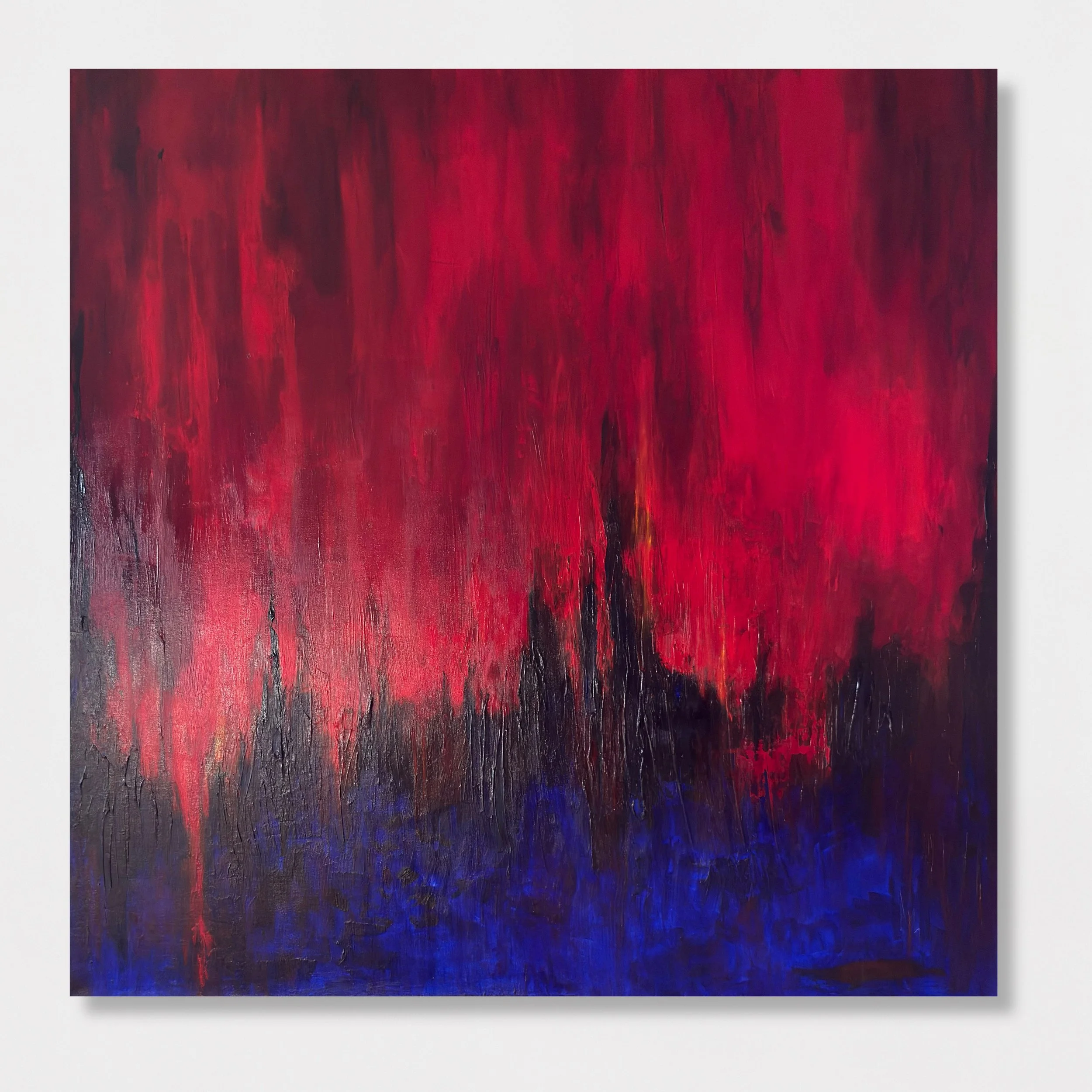 Pressure, Partial Release – 2026 – Acrylic on canvas – 48 × 48 in