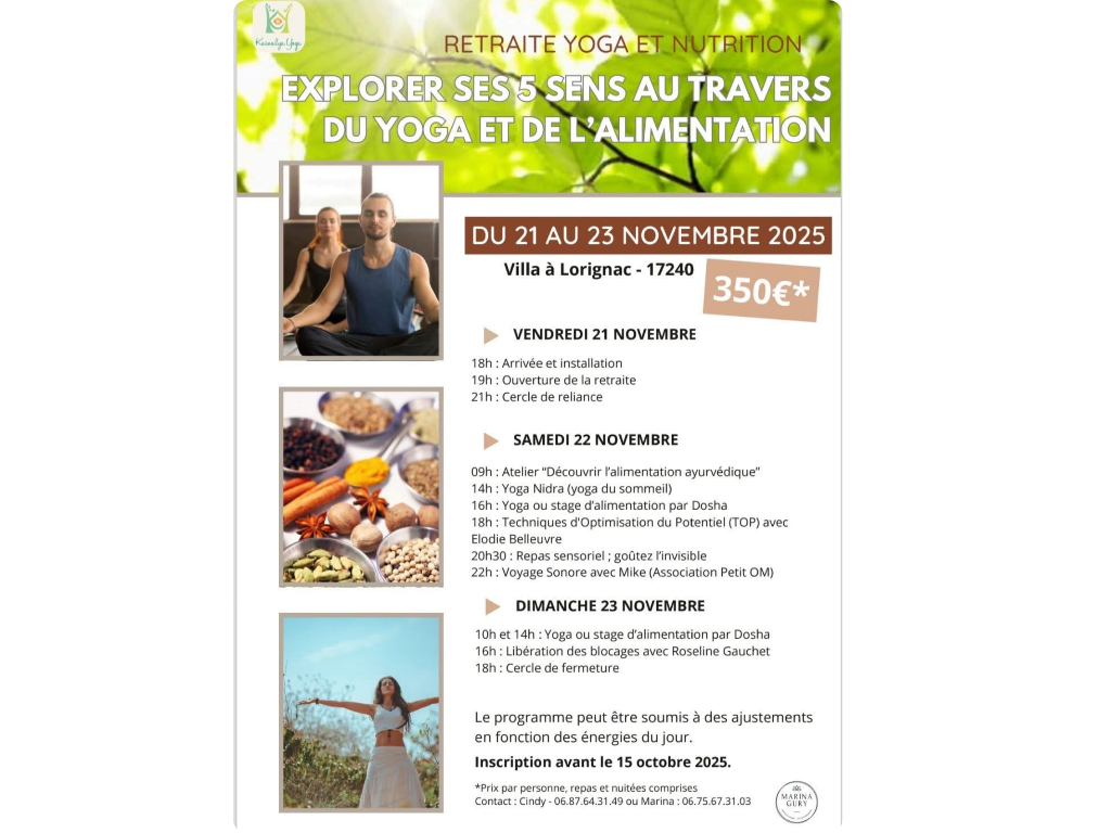 RETRAITE YOGA ET NUTRITION