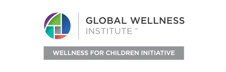 Logo of the Global Wellness Institute with text 'Wellness for Children Initiative'