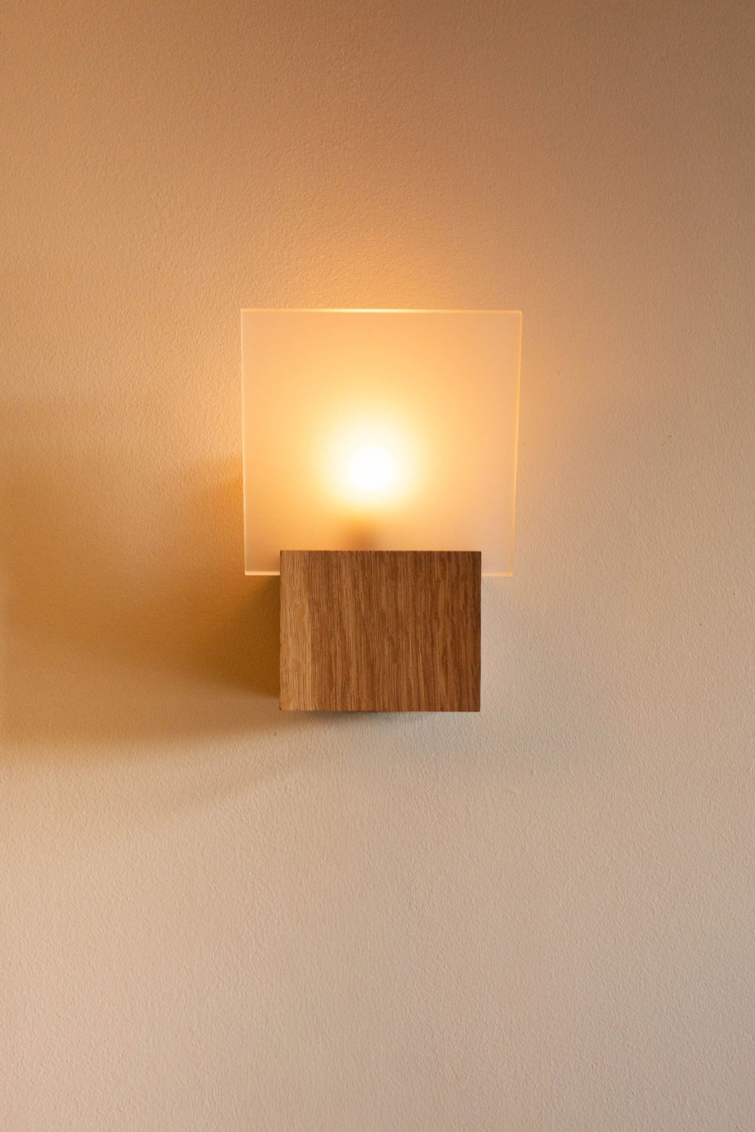 Matt Ager JA1 wall light installed on white wall