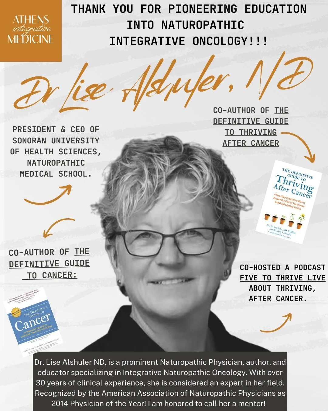 🌿 Honoring a true pioneer in integrative oncology!
Grateful for the leadership, wisdom, and heart that continue to shape the future of naturopathic medicine. Dr. Lise's @schulerlise74b6 dedication to educating, inspiring, and empowering patients and