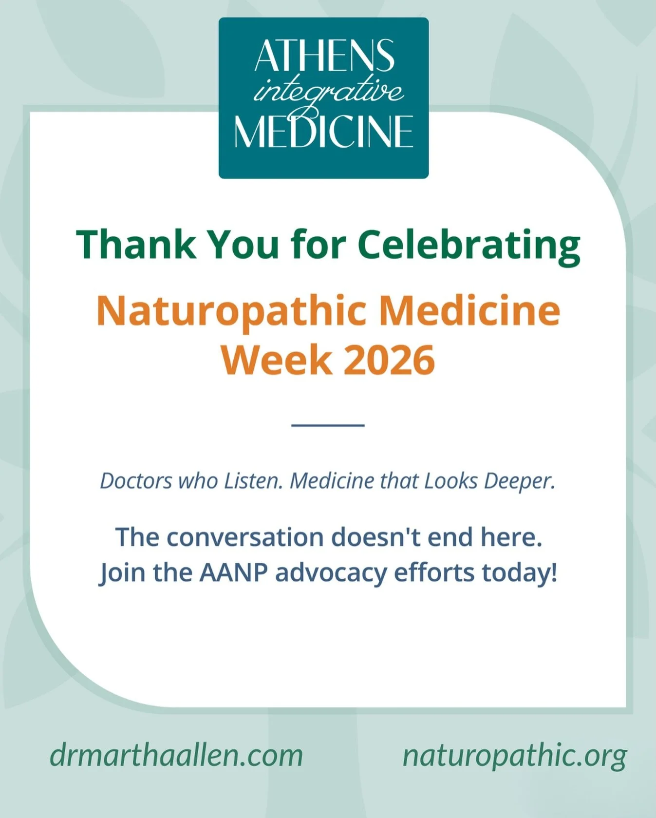 And just like that, Naturopathic Medicine Week 2026 has come to a close. 🌿 

Last week, we explored what makes naturopathic medicine so distinctive: doctors who listen deeply, treat root causes, offer truly personalized care, and bring years of ri