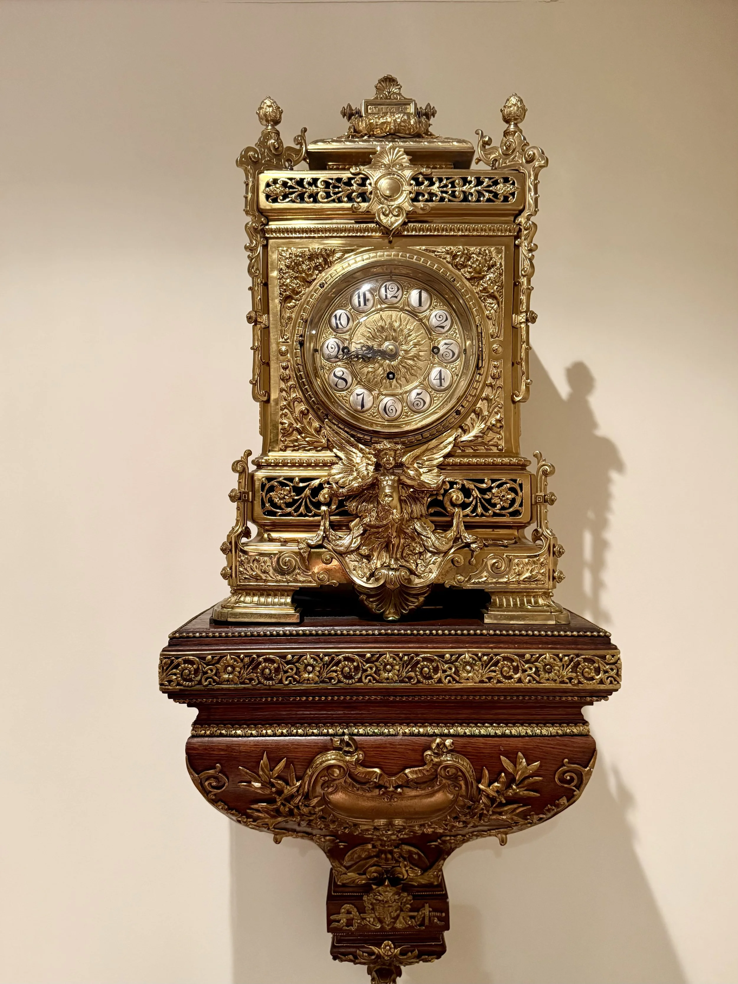 19th C Triple Fusee Bracket Clock and Pedestal Set, Signed Ollivant & Botsford, Dated Nov 1861
