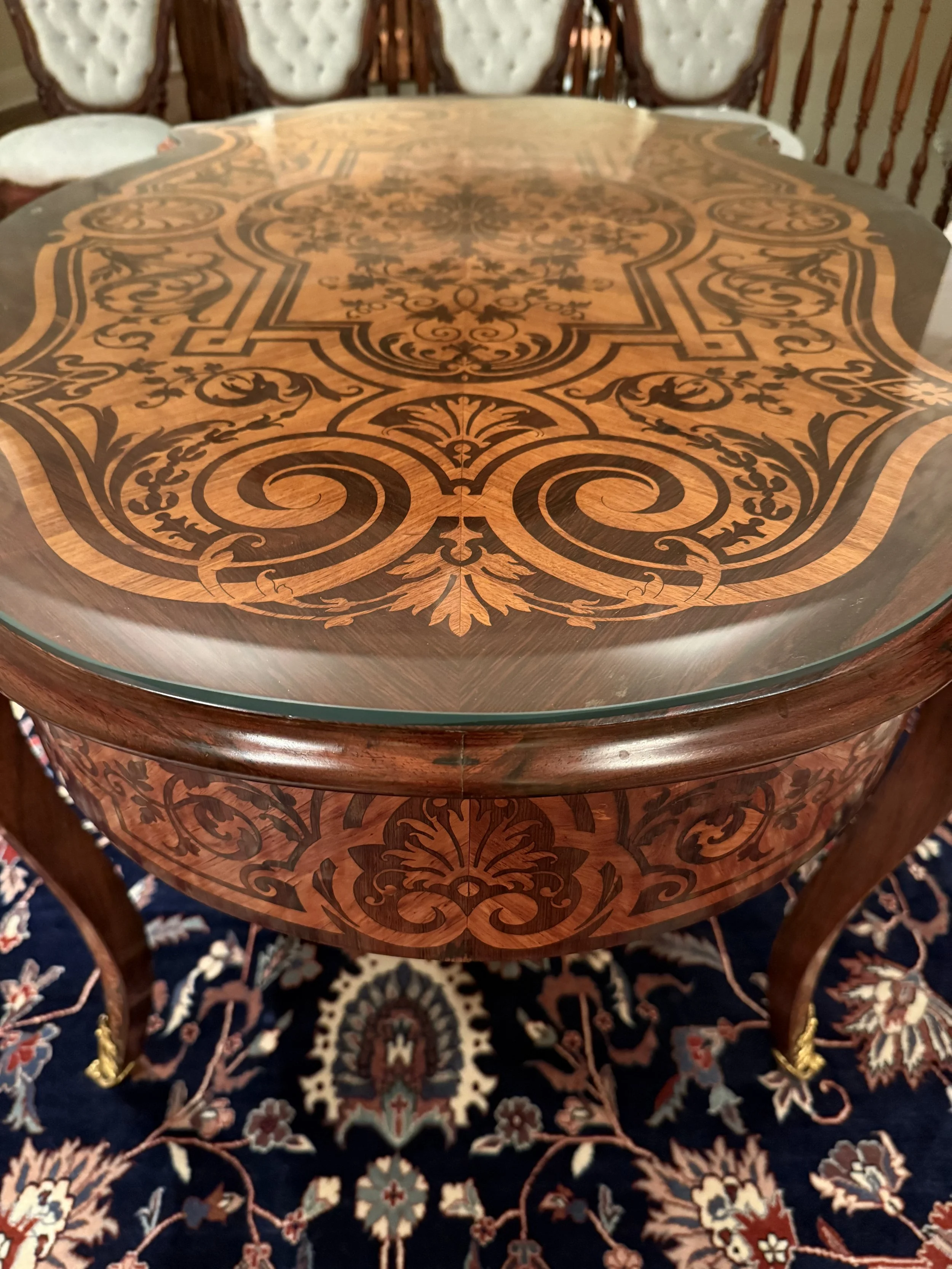 Antique Dutch Marquetry Center Table