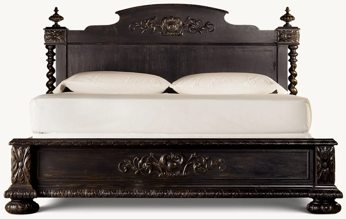 Restoration Hardware King Size French Empire Panel Bed