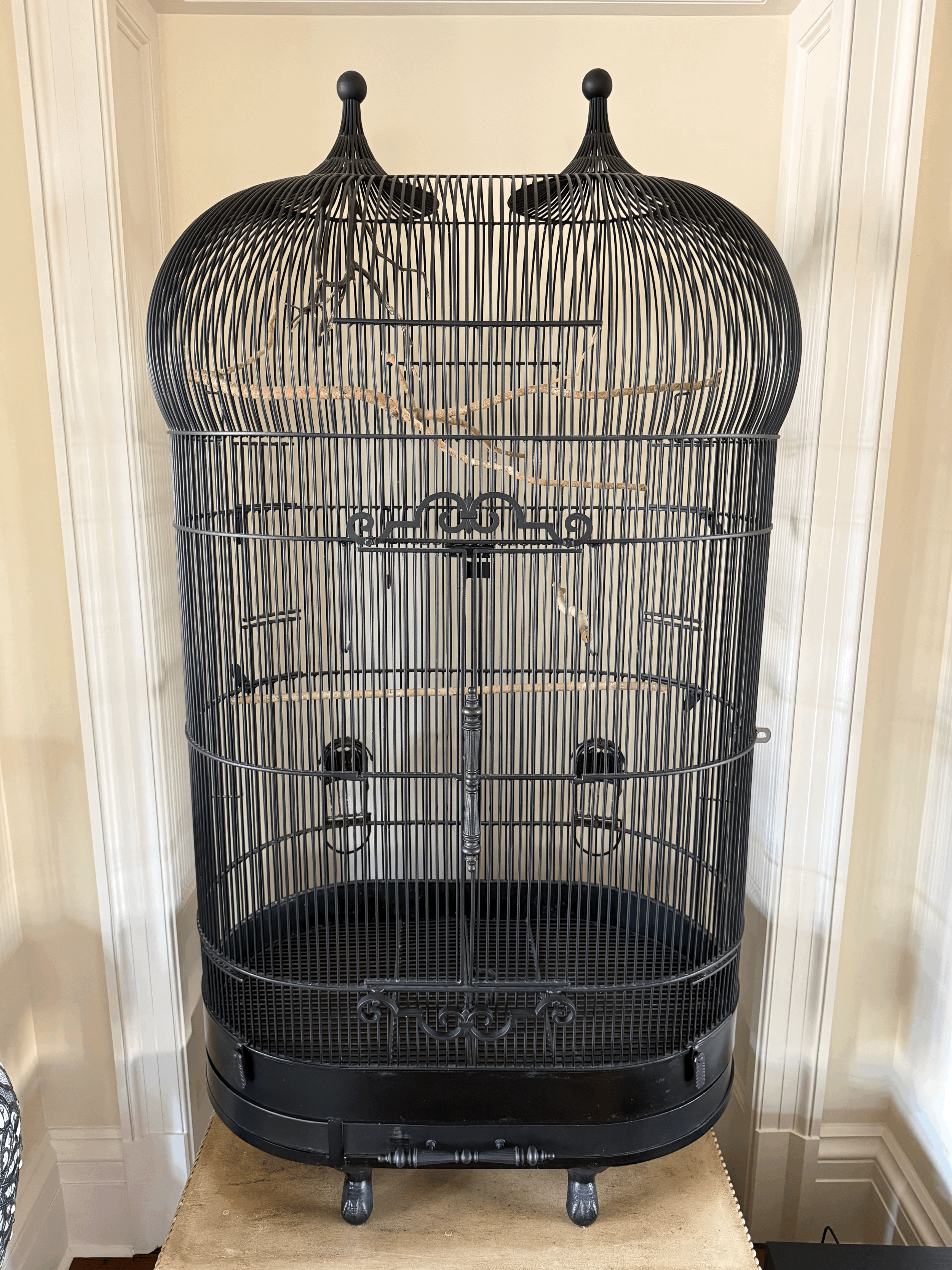 Monumental Custom-Built Wrought Iron Bird Cage