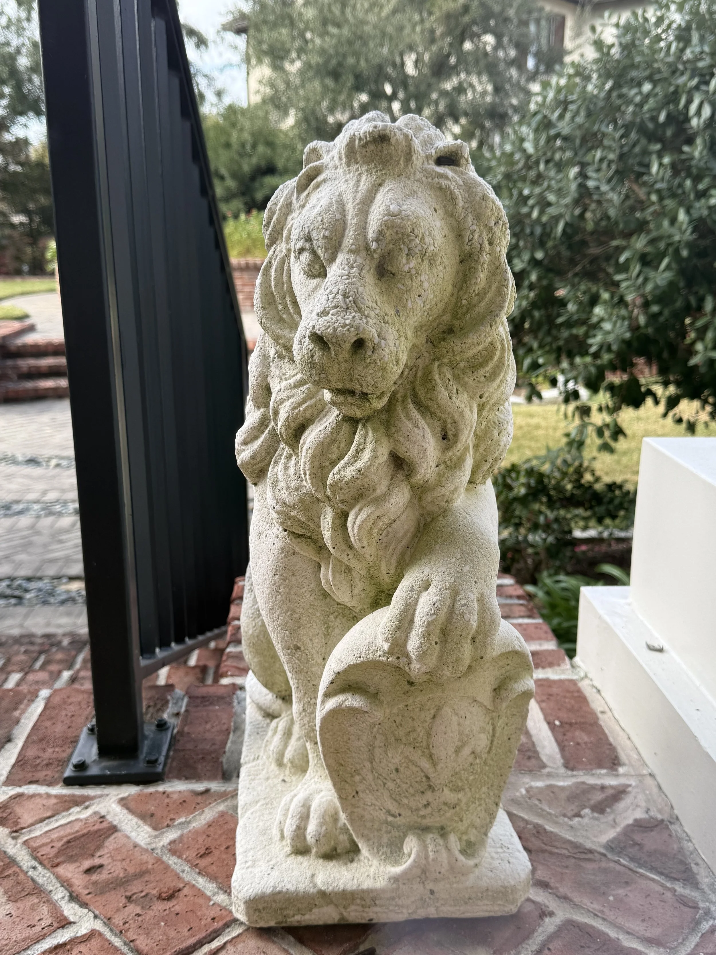 Pair of French Stone Lions