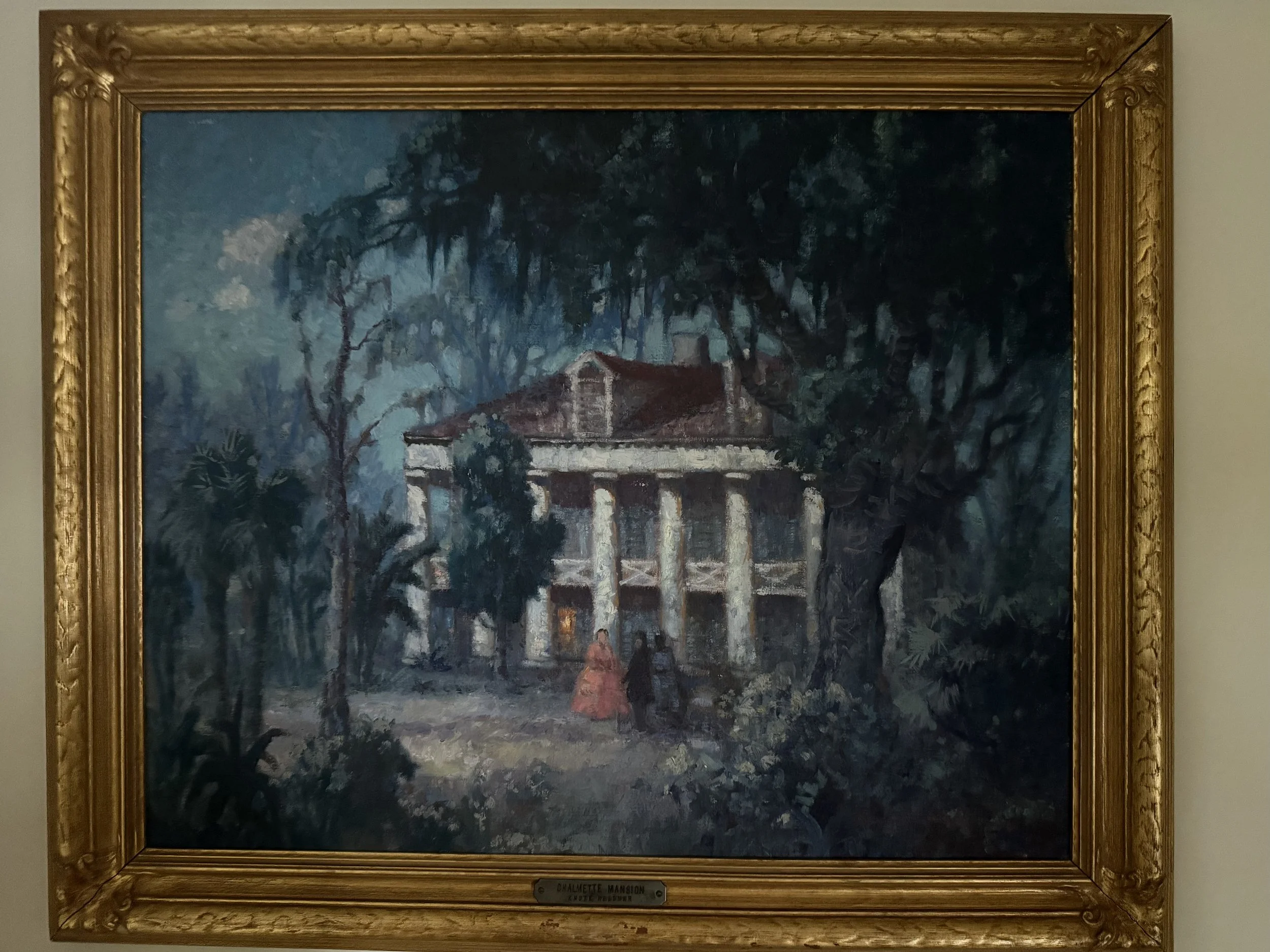 "Chalmette Mansion (Malus-Beauregard House)" by Knute Heldner (Swedish/Louisiana, 1877-1952), Oil on Canvas