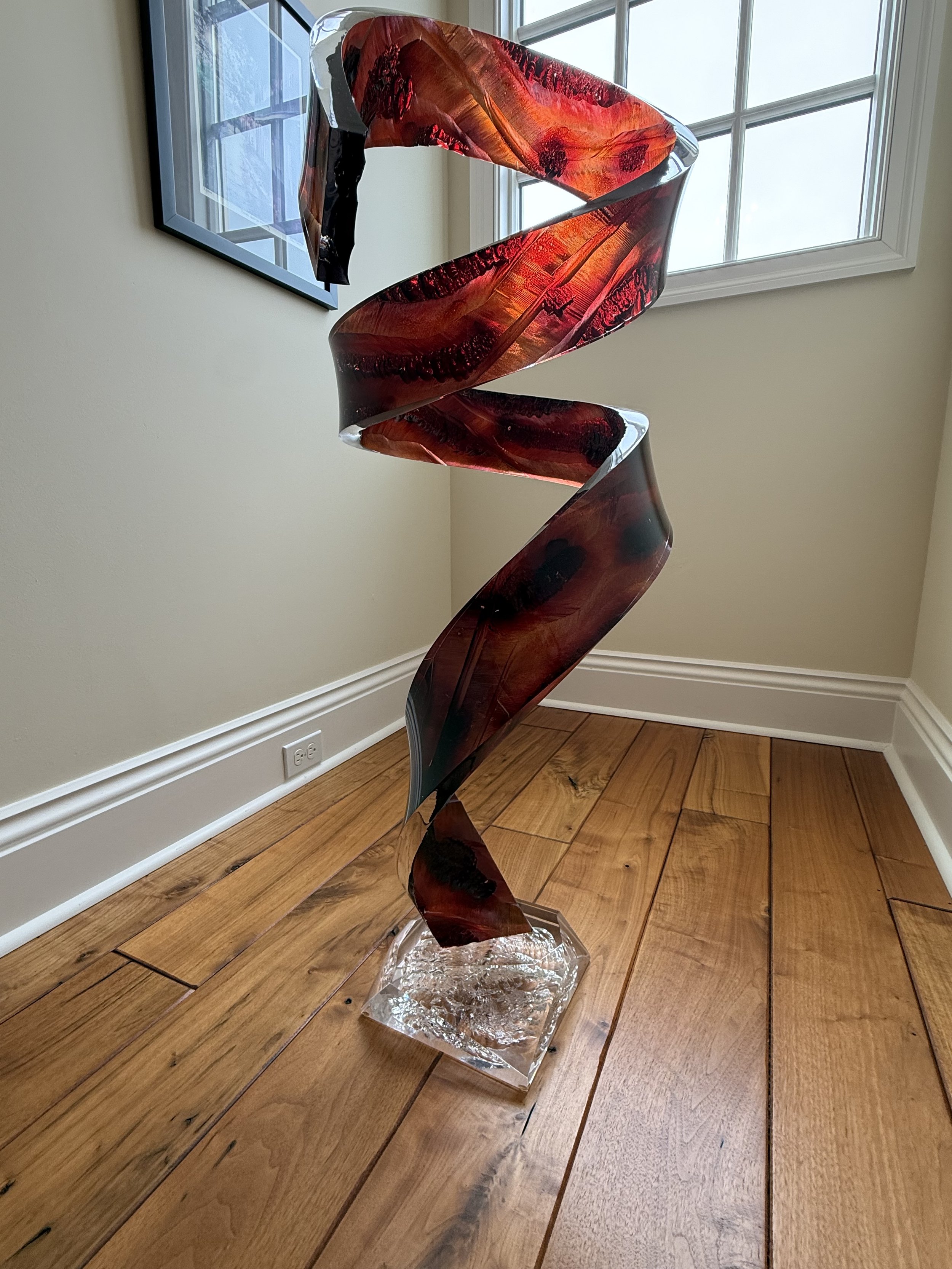 Lucite Acrylic Sculpture "Bashful" Signed by Artist Rod Garrett