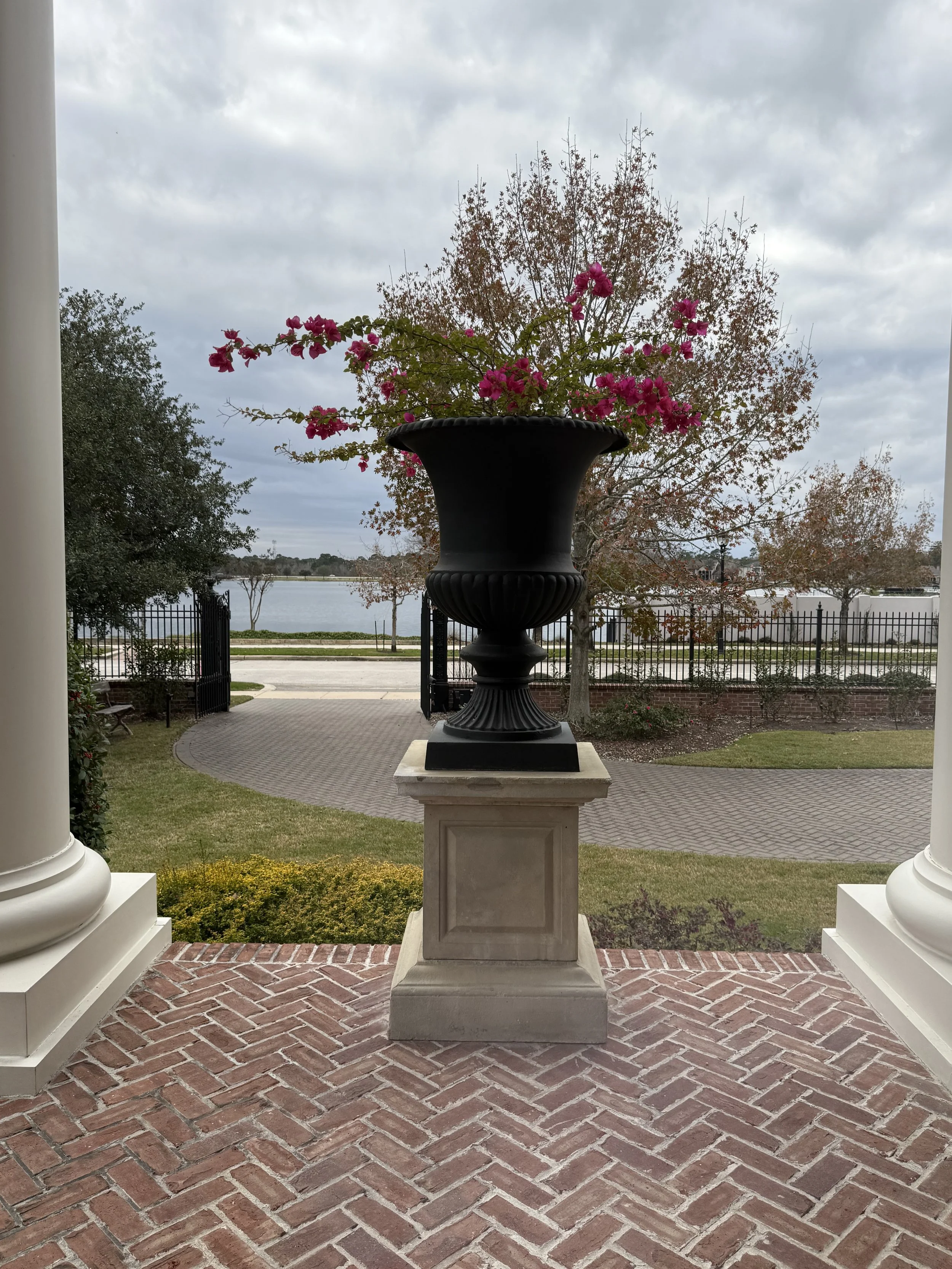 Pair of Cast Stone Planter Bases