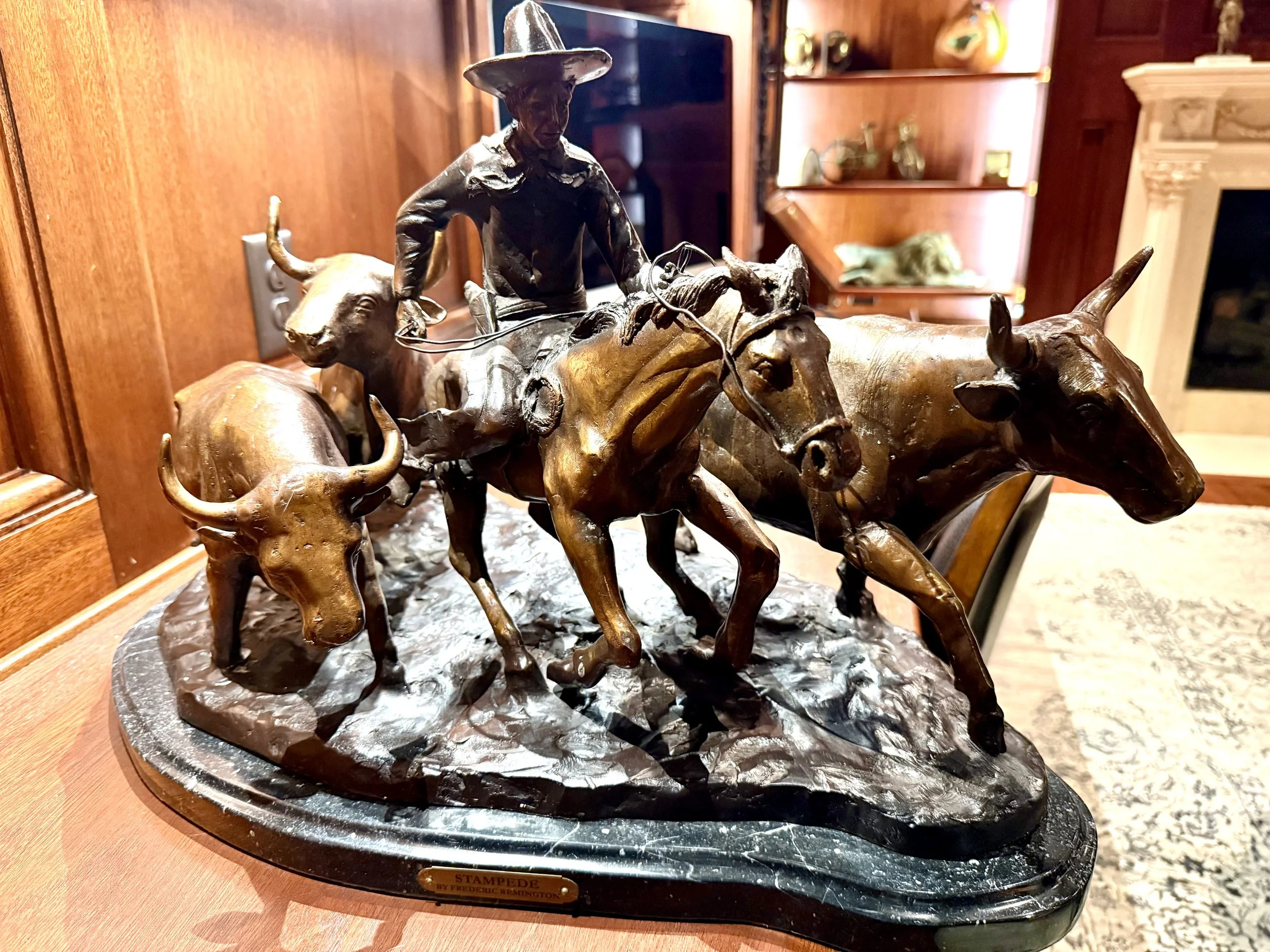 Stampede bronze sculpture