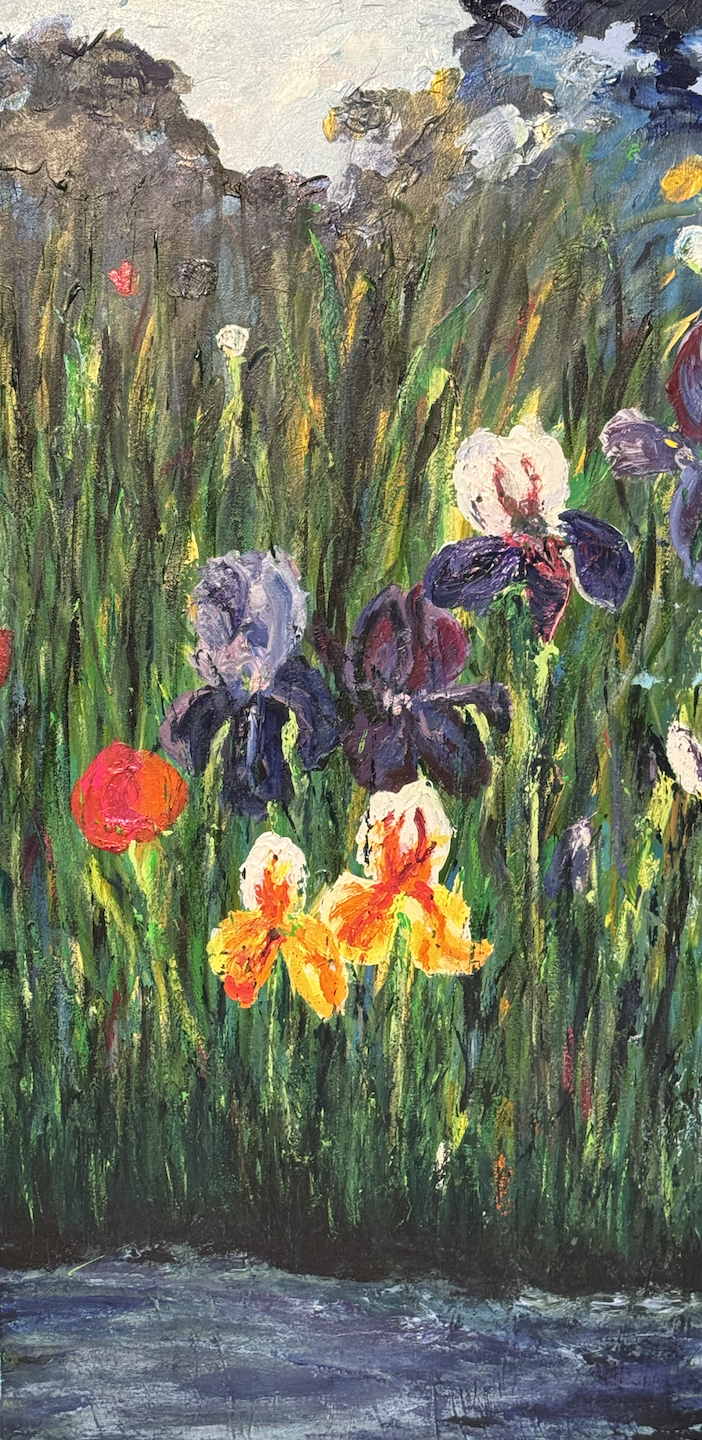 "Irises on the Bank"