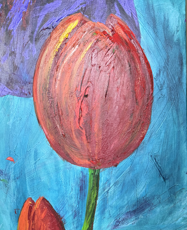 "Tulip in a Blue Room"