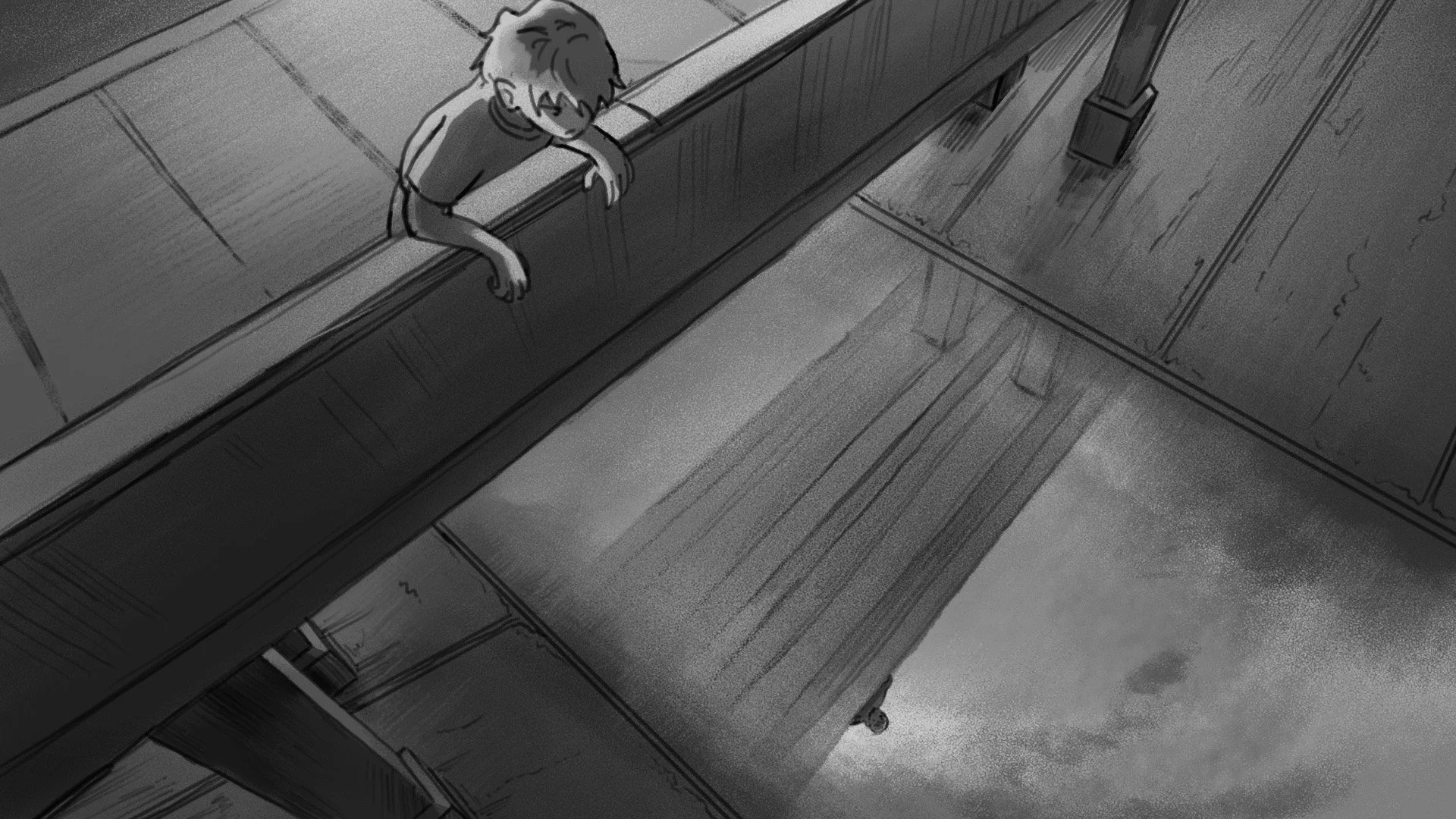 Gavin at the bridge | Artist: Adam Ying