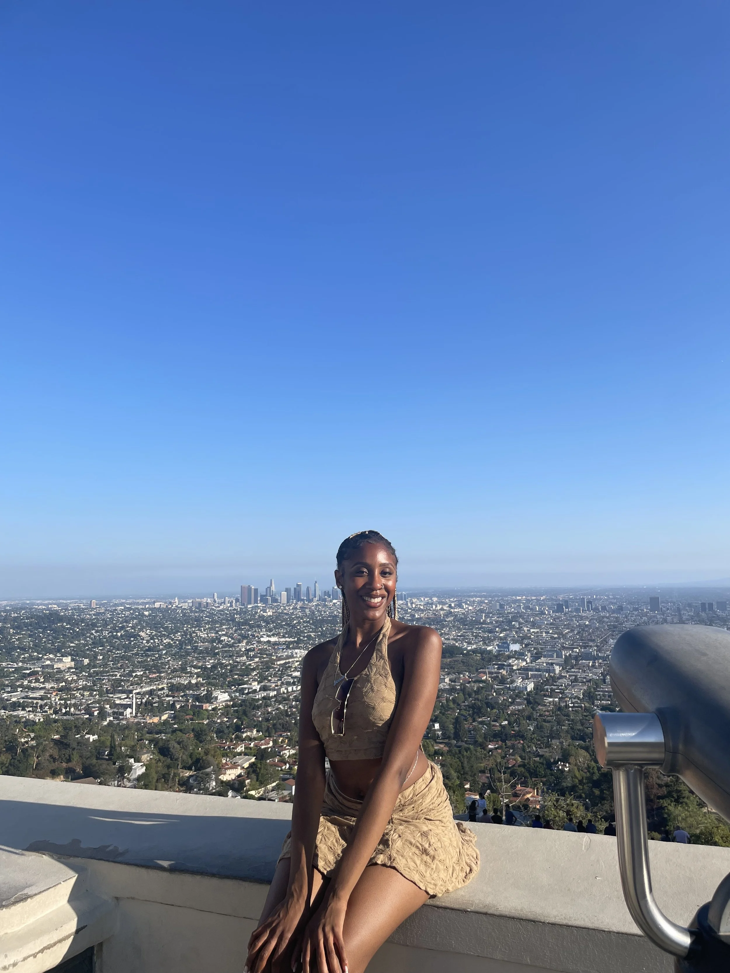 Ifetola (me) with the beautiful view of LA in the background