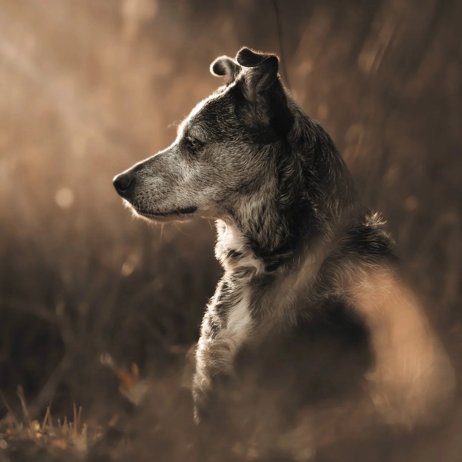 Hundeportrait in der Natur in Strasshof Niederösterreich
